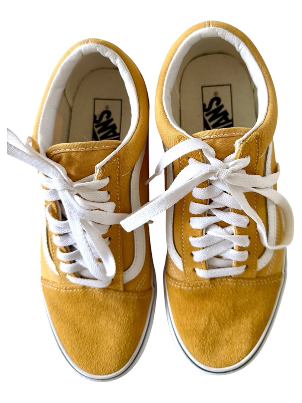 Vans Yellow and White Old Skool Sneakers